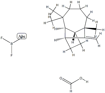 Formic acid, reaction products with boron trifluoride and [1S-(1alpha,3abeta,4alpha,8abeta)]-decahydro-4,8,8-trimethyl-9-methylene-1,4-methanoazulene  Struktur