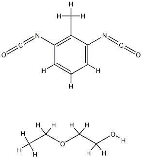 Ethanol, 2-ethoxy-, reaction products with TDI Toluene diisocyanate, ethylene glycol monoethyl ether condensate 2-ethoxy-ethano reaction products with tdi Ethanol,2-ethoxy-,reaction products with TDI Struktur