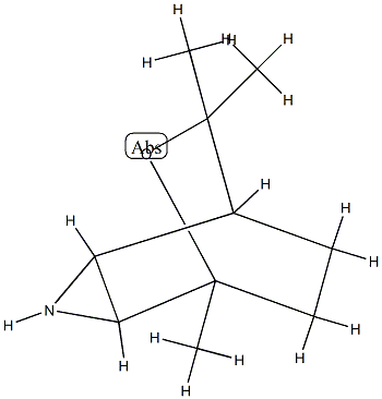 5,7,7-trimethyl-6-oxa-3-azatricyclo(3.2.2.0)nonane Struktur