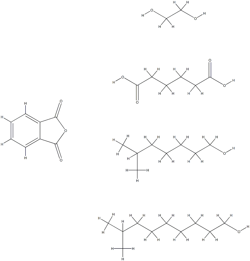 Adipic acid ethylene glycol,isodecyl alcohol,isooctyl alcohol,phthalic anhydride polymer Struktur