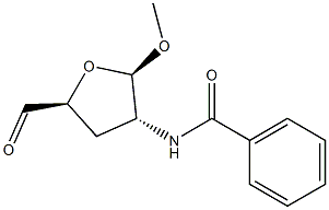 beta-D-erythro-Pentodialdo-1,4-furanoside, methyl 2-(benzoylamino)-2,3-dideoxy- Struktur