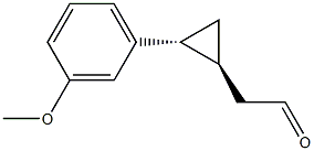 Cyclopropaneacetaldehyde, 2-(3-methoxyphenyl)-, (1R,2S)-rel- (9CI) Struktur