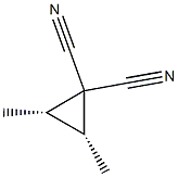 2α,3α-Dimethyl-1,1-cyclopropanedicarbonitrile Struktur