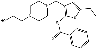 N-(5-ethyl-3-{[4-(2-hydroxyethyl)-1-piperazinyl]methyl}-2-thienyl)benzamide Struktur