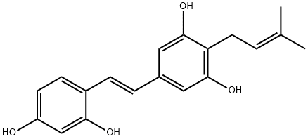 4-Prenyloxyresveratrol Struktur