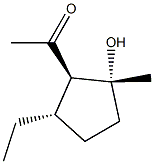 Ethanone, 1-[(1R,2R,5S)-5-ethyl-2-hydroxy-2-methylcyclopentyl]-, rel- (9CI) Struktur