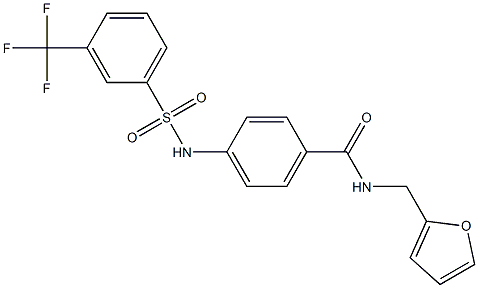 N-(2-furylmethyl)-4-({[3-(trifluoromethyl)phenyl]sulfonyl}amino)benzamide Struktur