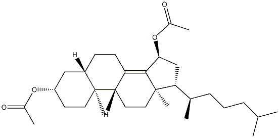 5α-Cholest-8(14)-ene-3β,15α-diol diacetate Struktur