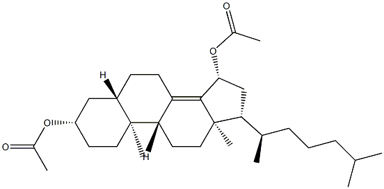 5α-Cholest-8(14)-ene-3β,15β-diol diacetate Struktur