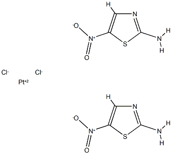 di-(2-amino-5-nitrothiazole)dichloroplatinum(II) Struktur