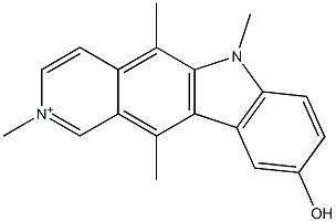 N(2),N(6)-dimethyl-9-hydroxyellipticinium Struktur