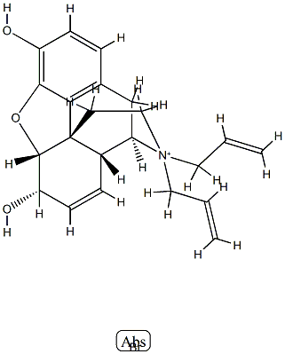 diallylnormorphinium bromide Struktur