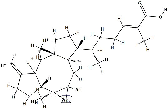 (6α,10β,11α)-7,8α-Epoxyophiobola-3(24),19-dien-21-oic acid Struktur