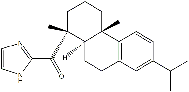 1H-Imidazol-2-yl[(1R)-1,2,3,4,4a,9,10,10aα-octahydro-1,4aβ-dimethyl-7-(1-methylethyl)phenanthren-1α-yl] ketone Struktur