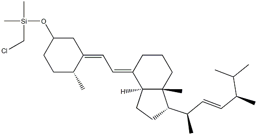 (5Z,7E,22E)-3β-[(Chloromethyl)dimethylsiloxy]-9,10-secoergosta-5,7,22-triene Struktur