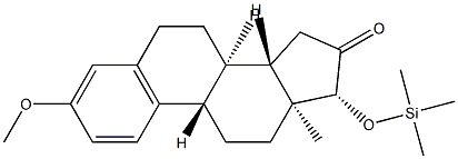 3-Methoxy-17β-(trimethylsiloxy)-1,3,5(10)-estratrien-16-one Struktur