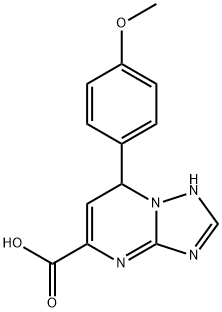 7-(4-methoxyphenyl)-4,7-dihydro[1,2,4]triazolo[1,5-a]pyrimidine-5-carboxylic acid Struktur