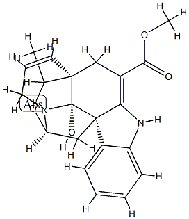 (12β)-2,3,6,7-Tetradehydro-10β,20-epoxy-19α-hydroxyaspidospermidine-3-carboxylic acid methyl ester Struktur