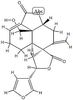 (3S,5S,5'aS)-5-(3-Furyl)-4,5,5',5'aβ,7',8',8'aα,8'b-octahydro-8'bα-hydroxymethyl-7'-methylenespiro[furan-3(2H),6'-[6H]naphtho[1,8-bc]furan]-2,2'(4'H)-dione Struktur