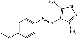 4-[(E)-2-(4-methoxyphenyl)diazenyl]-1H-pyrazole-3,5-diamine Struktur