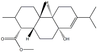 (1R)-1,2,3,4,4a,4bα,5,6,8a,9,10,10aα-Dodecahydro-8aα-hydroxy-1,4aβ-dimethyl-7-isopropylphenanthrene-1α-carboxylic acid methyl ester Struktur