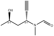 Formamide, N-[(1R,3R)-1-ethynyl-3-hydroxybutyl]-N-methyl-, rel- (9CI) Struktur