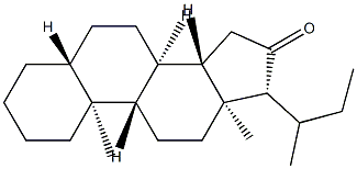 (20ξ)-24-Nor-5α-cholan-16-one Struktur