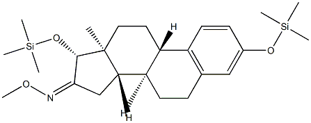 3,17β-Bis(trimethylsiloxy)-1,3,5(10)-estratrien-16-one O-methyl oxime Struktur