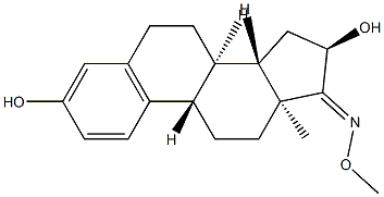 3,16α-Dihydroxy-1,3,5(10)-estratrien-17-one O-methyl oxime Struktur