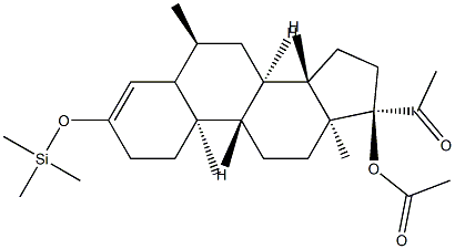 17-(Acetyloxy)-6α-methyl-3-(trimethylsiloxy)pregn-3-en-20-one Struktur