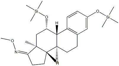 3,11β-Bis(trimethylsiloxy)-1,3,5(10)-estratrien-17-one O-methyl oxime Struktur