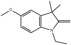 1H-Indole,1-ethyl-2,3-dihydro-5-methoxy-3,3-dimethyl-2-methylene-(9CI) Struktur