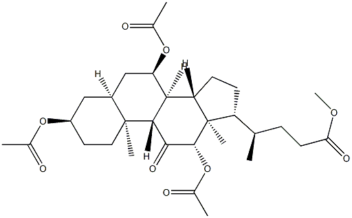 3α,7α,12β-Tris(acetyloxy)-11-oxo-5β-cholan-24-oic acid methyl ester Struktur