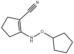 1-Cyclopentene-1-carbonitrile,2-[(cyclopentyloxy)amino]-(9CI) Struktur