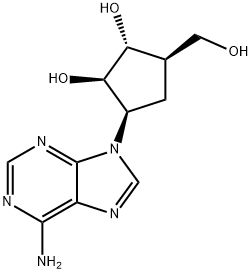 (1R)-3α-(6-Amino-9H-purin-9-yl)-5α-hydroxymethyl-1β,2α-cyclopentanediol Struktur