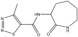 1,2,3-Thiadiazole-5-carboxamide,N-(hexahydro-2-oxo-1H-azepin-3-yl)-4- Struktur