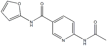 3-Pyridinecarboxamide,6-(acetylamino)-N-2-furanyl-(9CI) Struktur