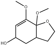 5-Benzofuranol,2,3,3a,4,5,7a-hexahydro-7,7a-dimethoxy-(9CI) Struktur