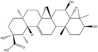 3β,6β,18-Trihydroxyurs-12-en-30-oic acid Struktur