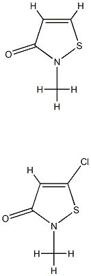 5-Chloro-2-methyl-3(2H)-isothiazolone, mixt. with 2-methyl-3(2H)-isothiazolone Struktur