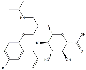 4-hydroxyalprenolol glucuronide Struktur