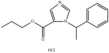 propyl (±)-1-(1-phenylethyl)imidazole-5-carboxylate monohydrochloride  Struktur