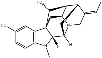 (17R,19E)-19,20-Didehydro-1-demethylajmalan-10,17-diol Struktur