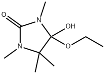 2-Imidazolidinone,4-ethoxy-4-hydroxy-1,3,5,5-tetramethyl-(9CI) Struktur