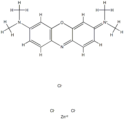 3,7-bis(dimethylamino)phenoxazin-5-ium chloride, compound with zinc chloride  Struktur