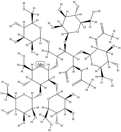 mannosyl(5)-N-acetyl(2)-glucose Struktur