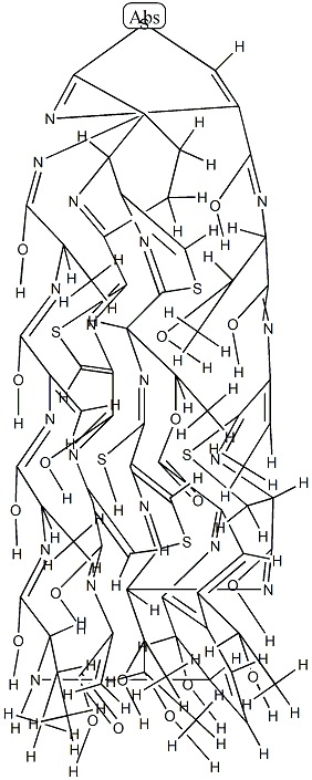 (5S)-26'-Deoxo-5,28-dihydro-23-hydroxy-26'-thioxo-23-deaminosiomycin A Struktur