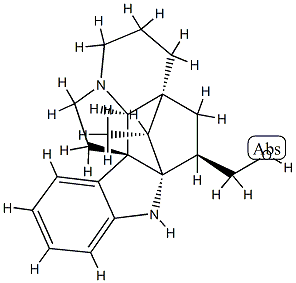 (5α,12β,19α,20R)-2α,20-Cycloaspidospermidine-3β-methanol Struktur