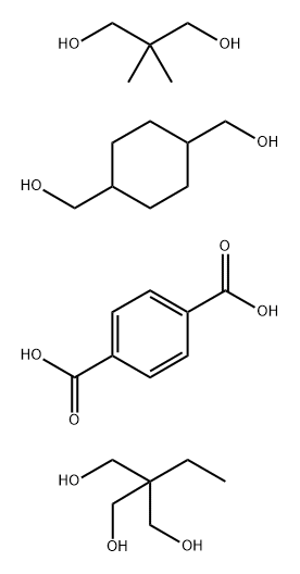 1,4-Benzenedicarboxylic acid, polymer with 1,4-cyclohexanedimethanol, 2,2-dimethyl-1,3-propanediol and 2-ethyl-2-(hydroxymethyl)-1,3-propanediol Struktur