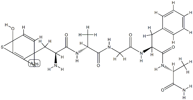 enkephalin, Cys(2)-CysNH2(5)- Struktur